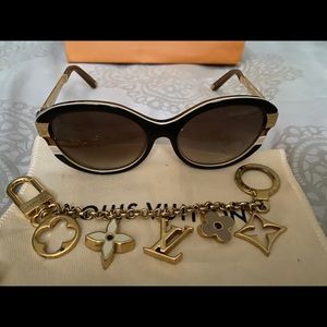 Louis Vuitton glasses and charm bracelet